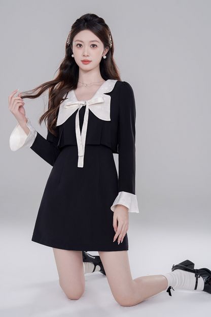 Black Neck Rich Daughter Dress