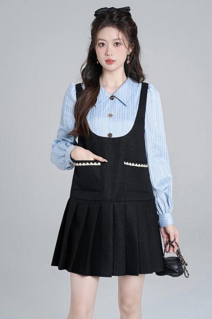 French Hepburn Pleated Doll Dress