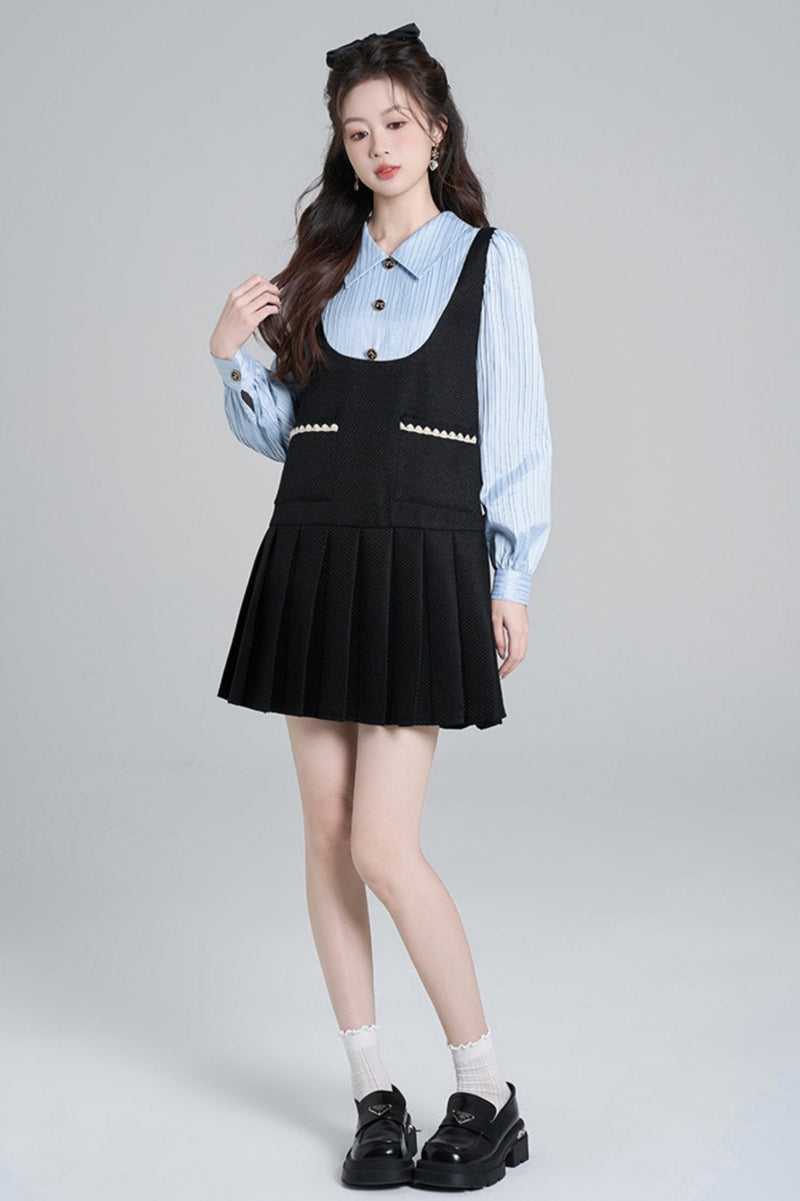 French Hepburn Pleated Doll Dress