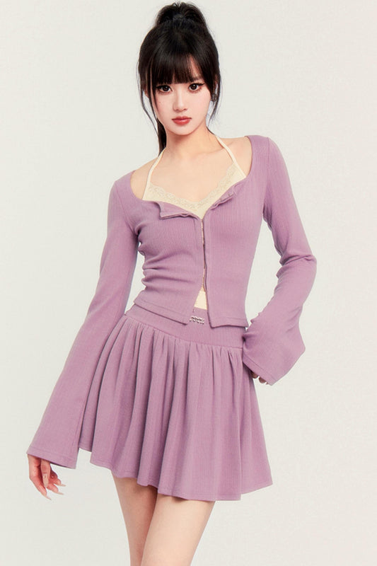 Two Piece Lace Knit Set