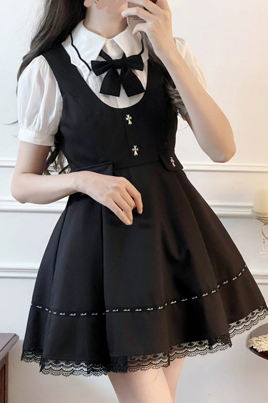 Summer Shirt + Vest Flare Skirt