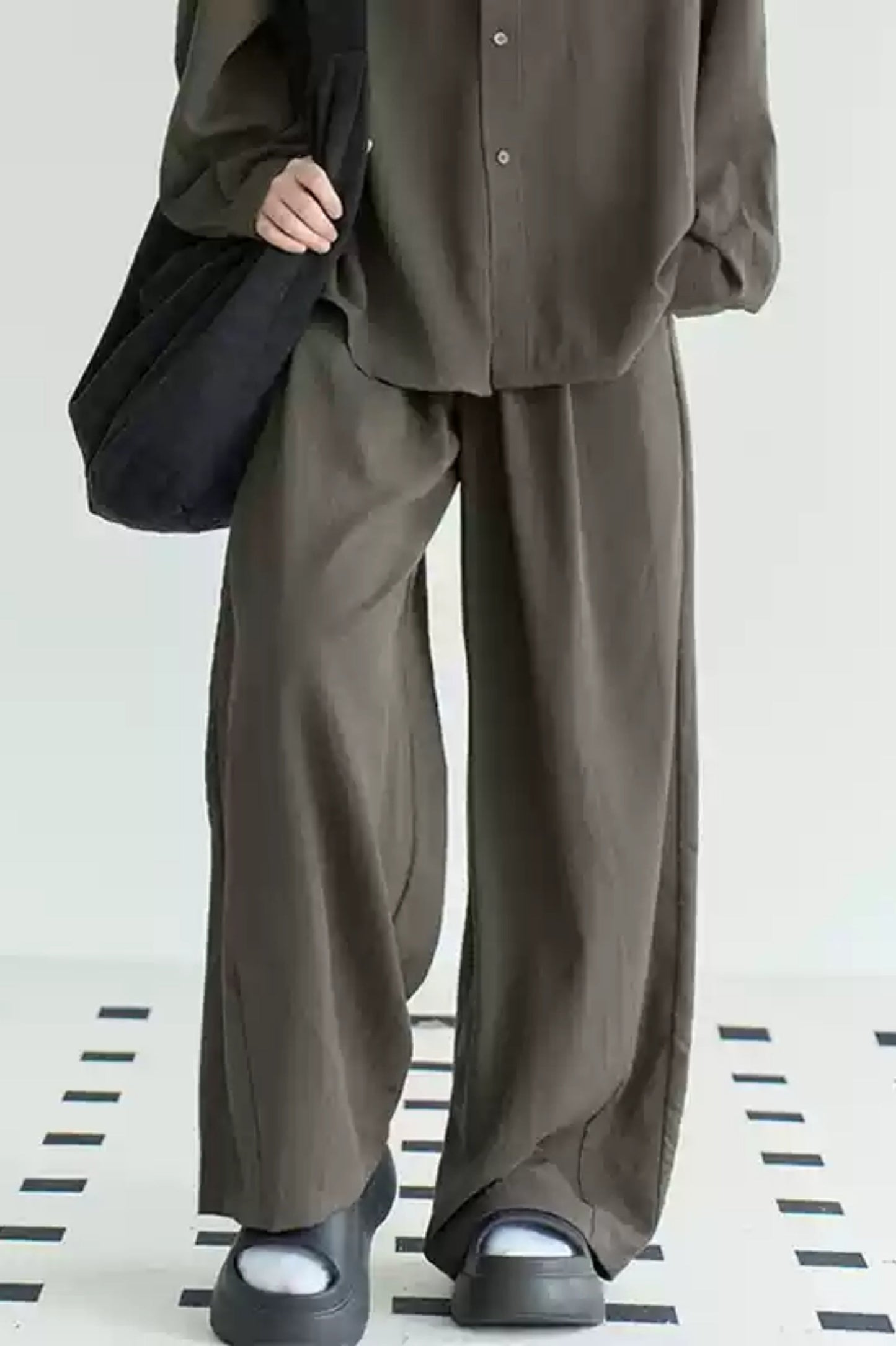 Cotton Linen Long Sleeve Shirt Trousers Set