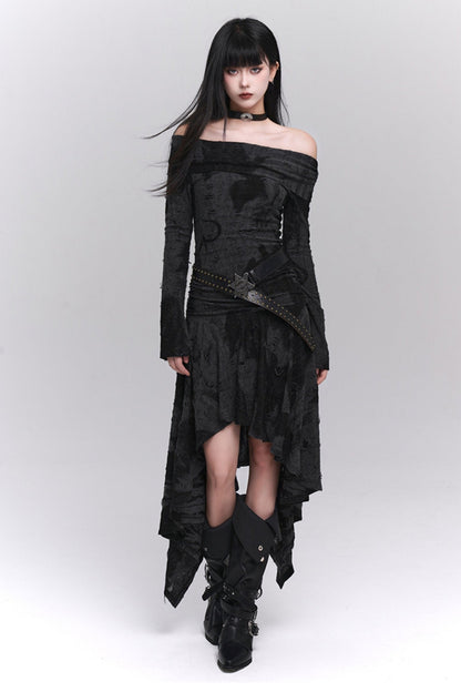 Cold Niche One-shoulder Dress