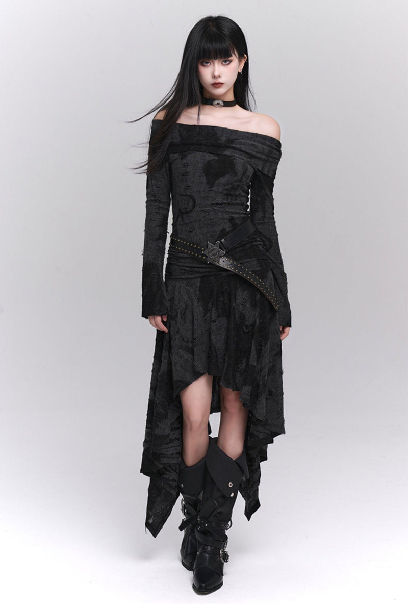 Cold Niche One-shoulder Dress