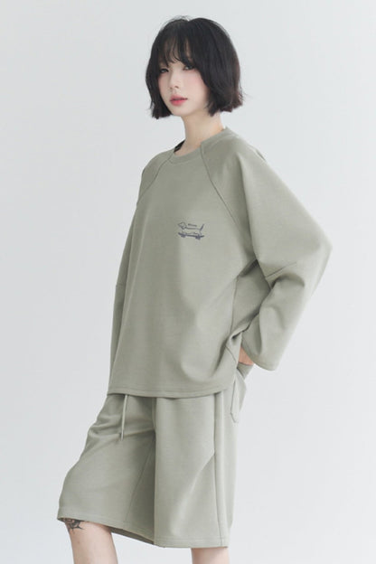 Raglan Crew Neck Sweat Set