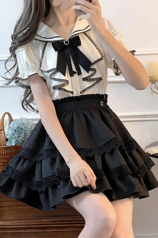 Retro Palace Sailor Suit Skirt Set