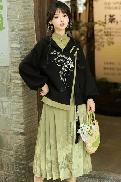 Chinese-style Girl Hoodie + Skirt