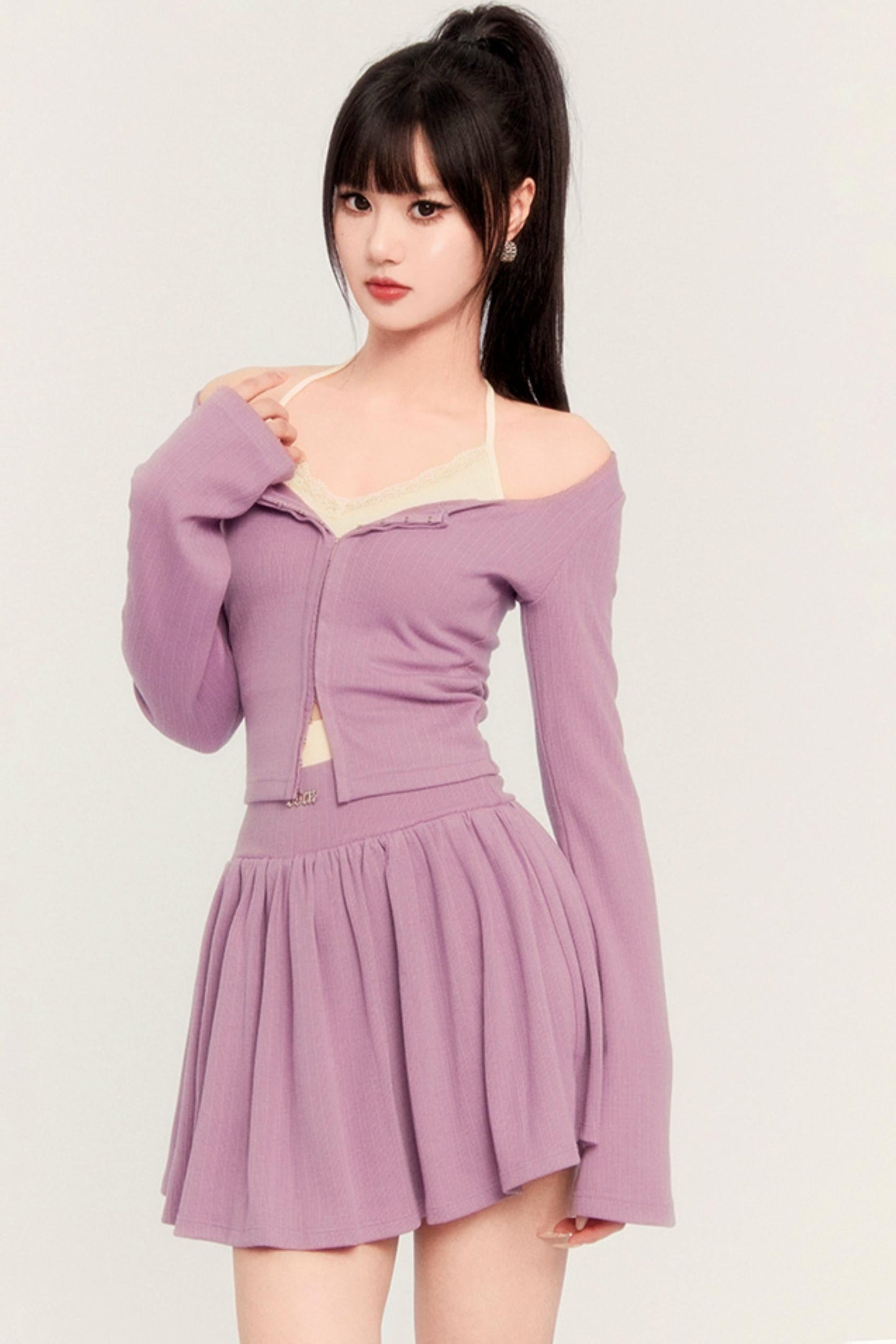 Two Piece Lace Knit Set