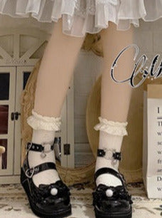 Nya Kokoro Lolita Retro Soft Girl Round Toe Shoes