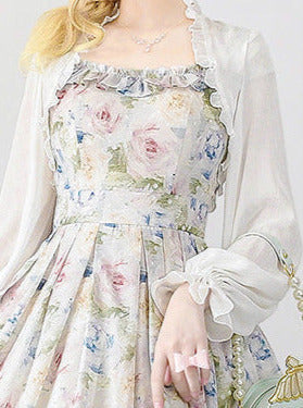Forest Basket Retro Classic Lolita Dress + Cardigan