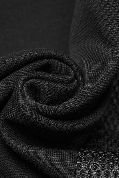 Black Stand Collar Sleeveless Hooded Zippered Punk Vest