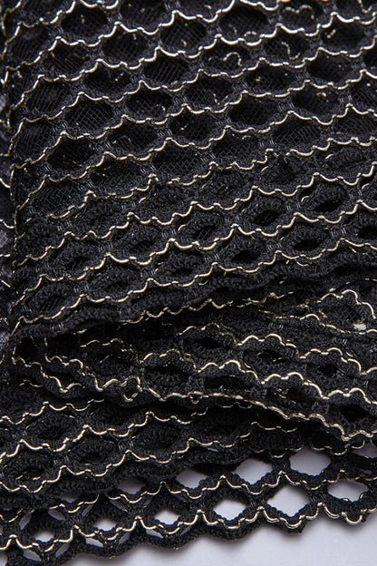 High Collar Sleeveless Rivet Decoration Sheer Mesh Steampunk Vest 2 Colors
