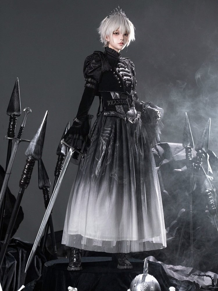 [pre-order Deadline: June 8] Phantom Knight Dark Gothic Military Dress Full Set (jacket + Bustier Top + Skirt)