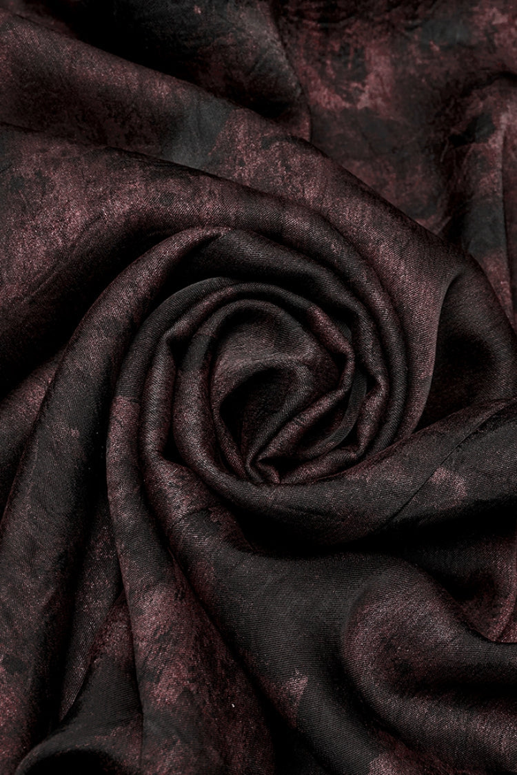 Black/red Stand Collar Long Sleeves Ruffle Pleated Gothic Blouse