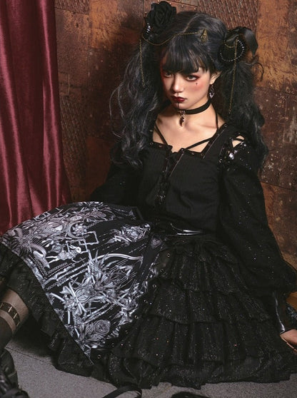 Sakura Love Lolita Heart Dark Gothic Dress