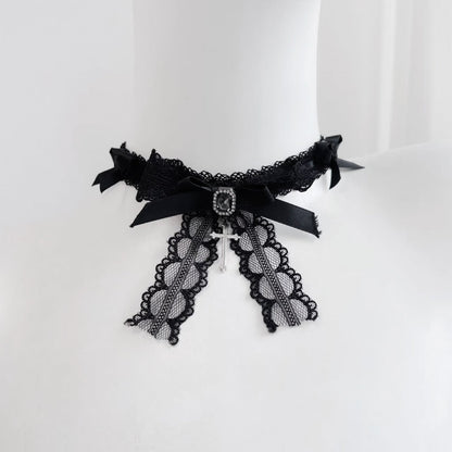 [reservations] Gothic Dark Mine Lace Flying Sleeve Dress + Choker