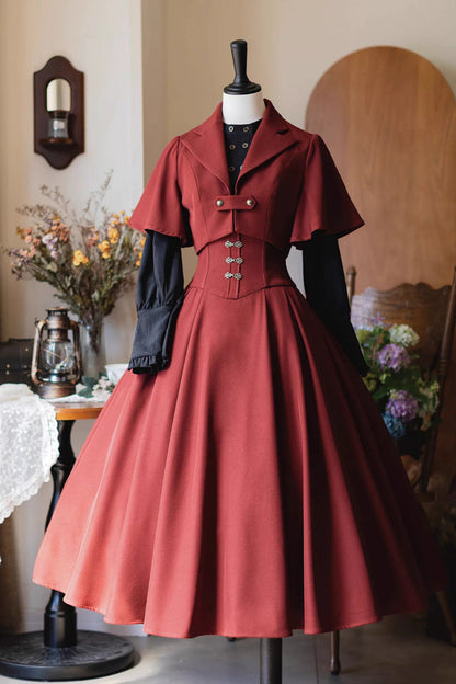 Classic Halterneck Sleeveless Ruffled Fishbone Lolita Dress 3 Colors