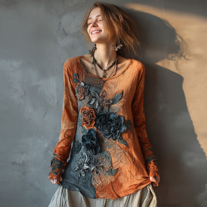 Subtly Elegant T-Shirt with a Refined Vintage Look