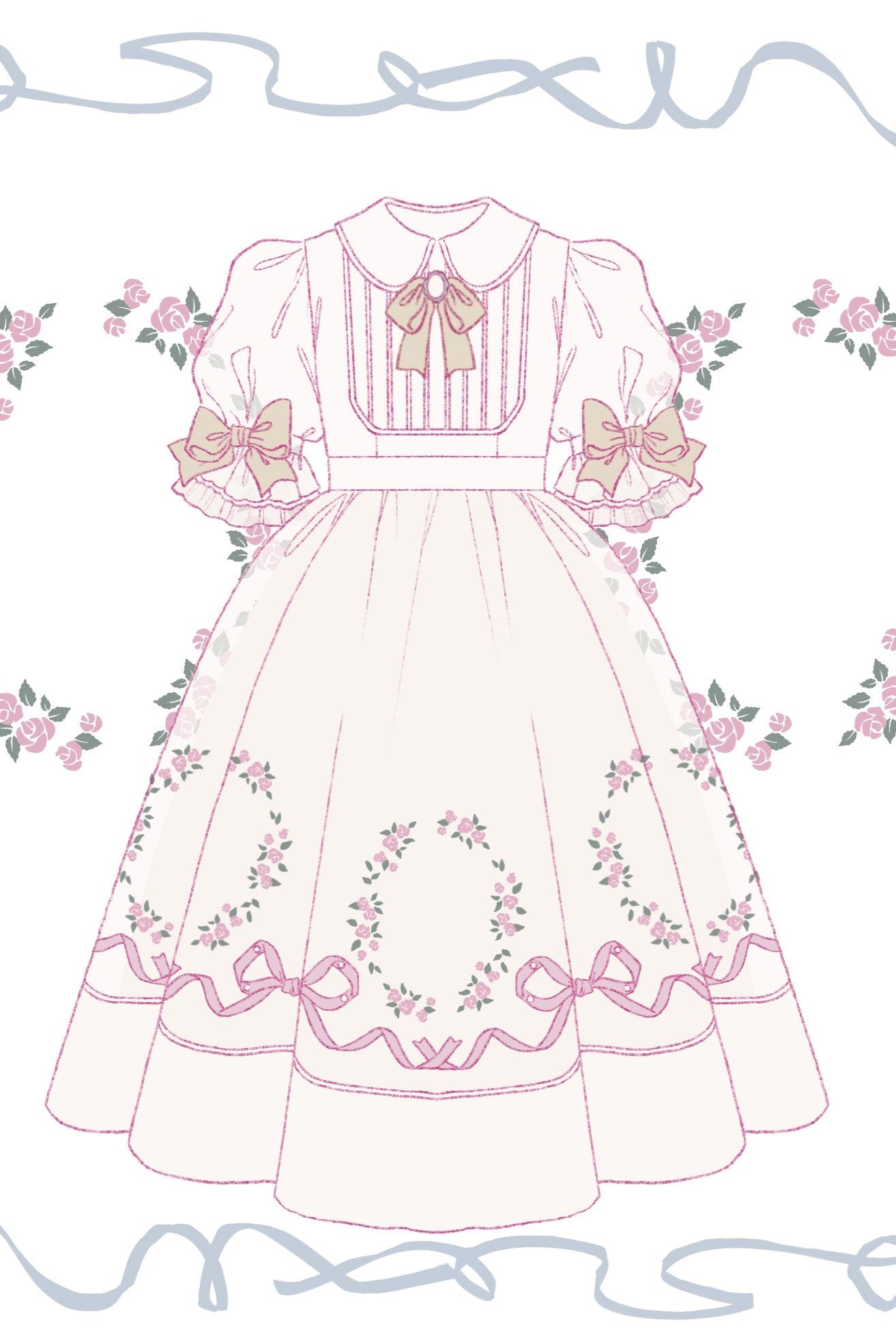 Rose Afternoon Tea Sweet Girly Lolita Dress