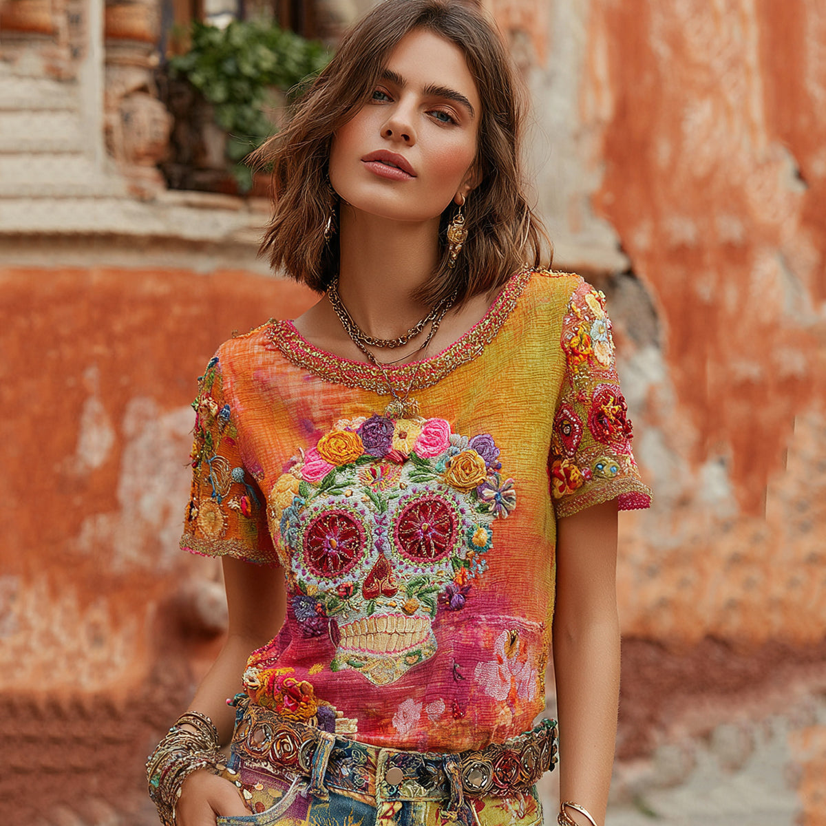 Subtly Elegant T-Shirt with a Refined Vintage Look