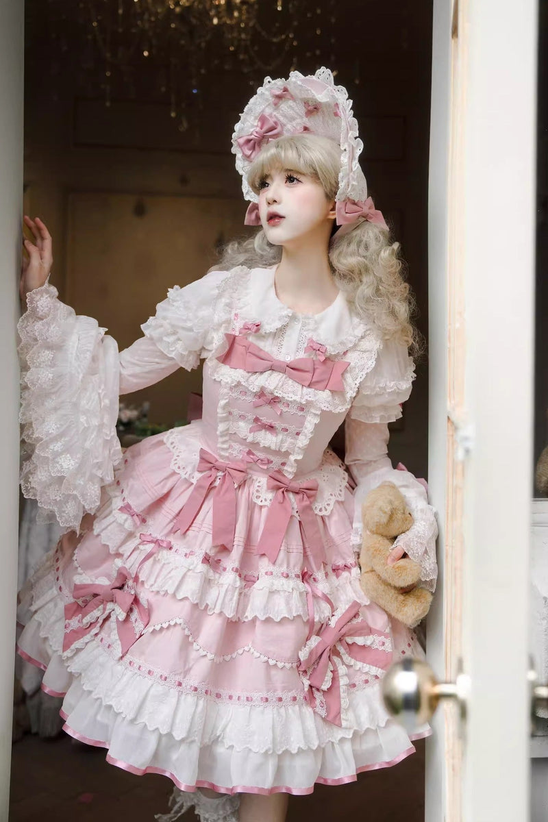 [pre-order] Lily's Tea Party Antique Lolita Dress Complete