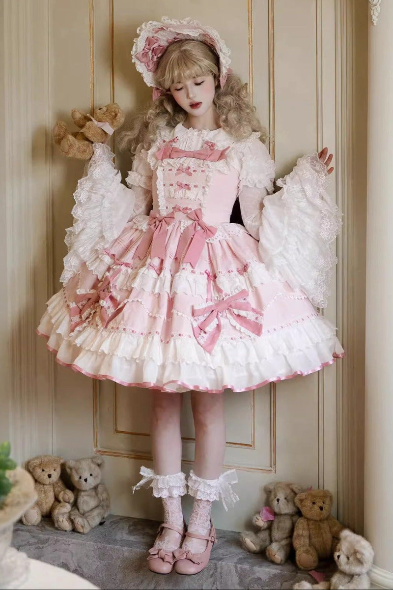 [pre-order] Lily's Tea Party Antique Lolita Dress Complete