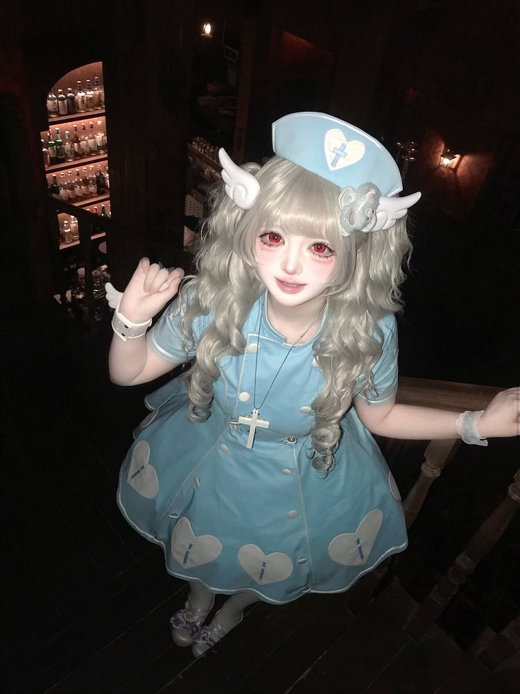 [pre-order Deadline: May 4] Heart Cross Nurse Cosplay Lolita Dress