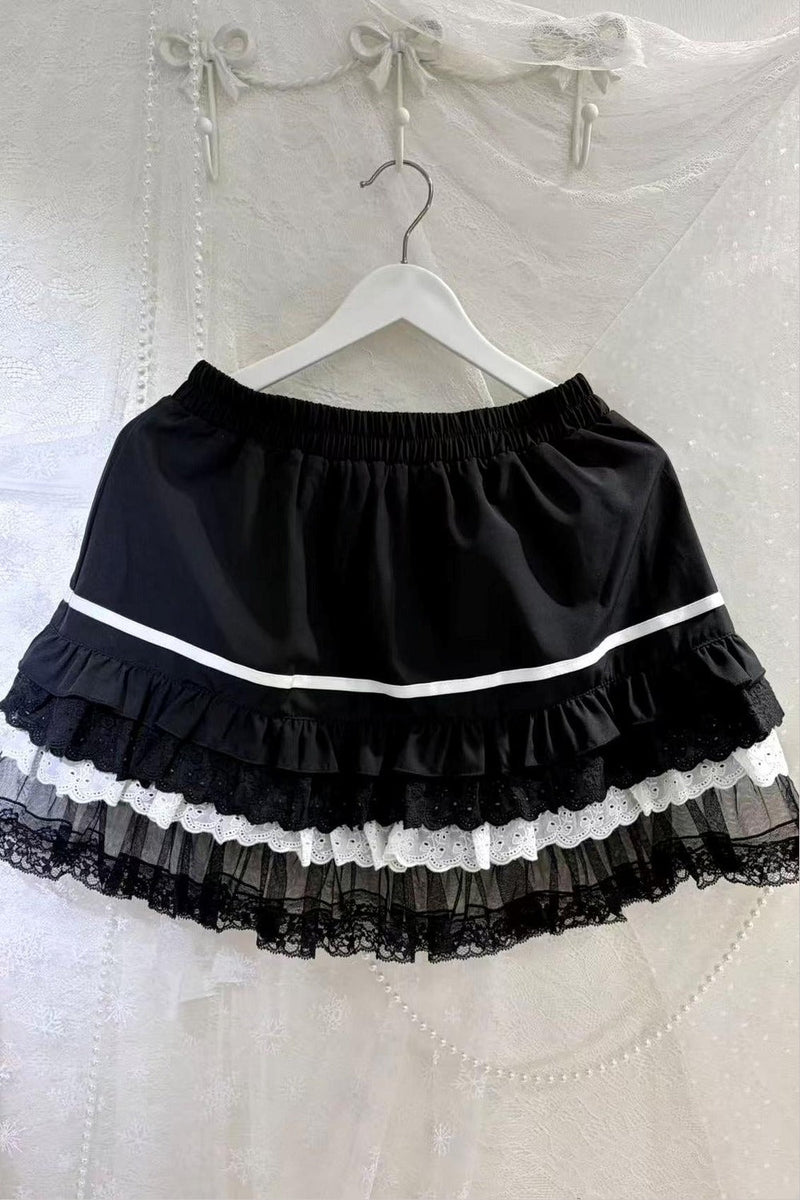 Cross Chain Flare Sleeve Top + Tiered Skirt