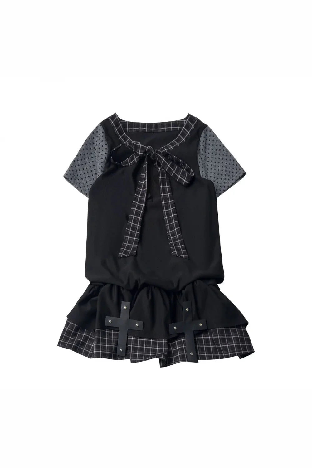 Cross Checked Doll Dress + Top + Skirt