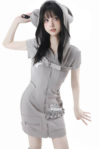 Koala Ribbed Summer Dress + Top + Skirt + Leg Warmers