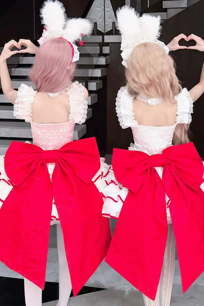 Cupid Strawberry Fairy Dress + Train Ribbon
