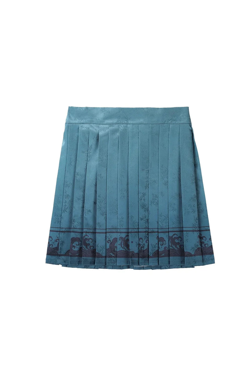 Cyberpunk Chinese-style Lolita Top + Strapped Dress + Skirt + Leg Covers