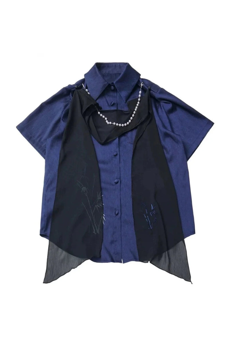 Subcultural Modern China Top + Pants + Off-shoulder Shirt + Skirt
