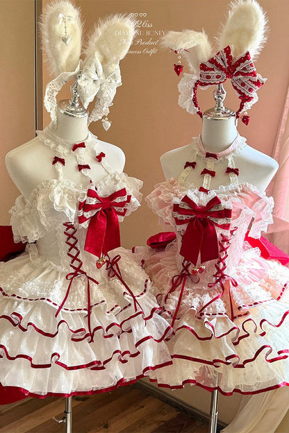 Cupid Strawberry Fairy Dress + Train Ribbon