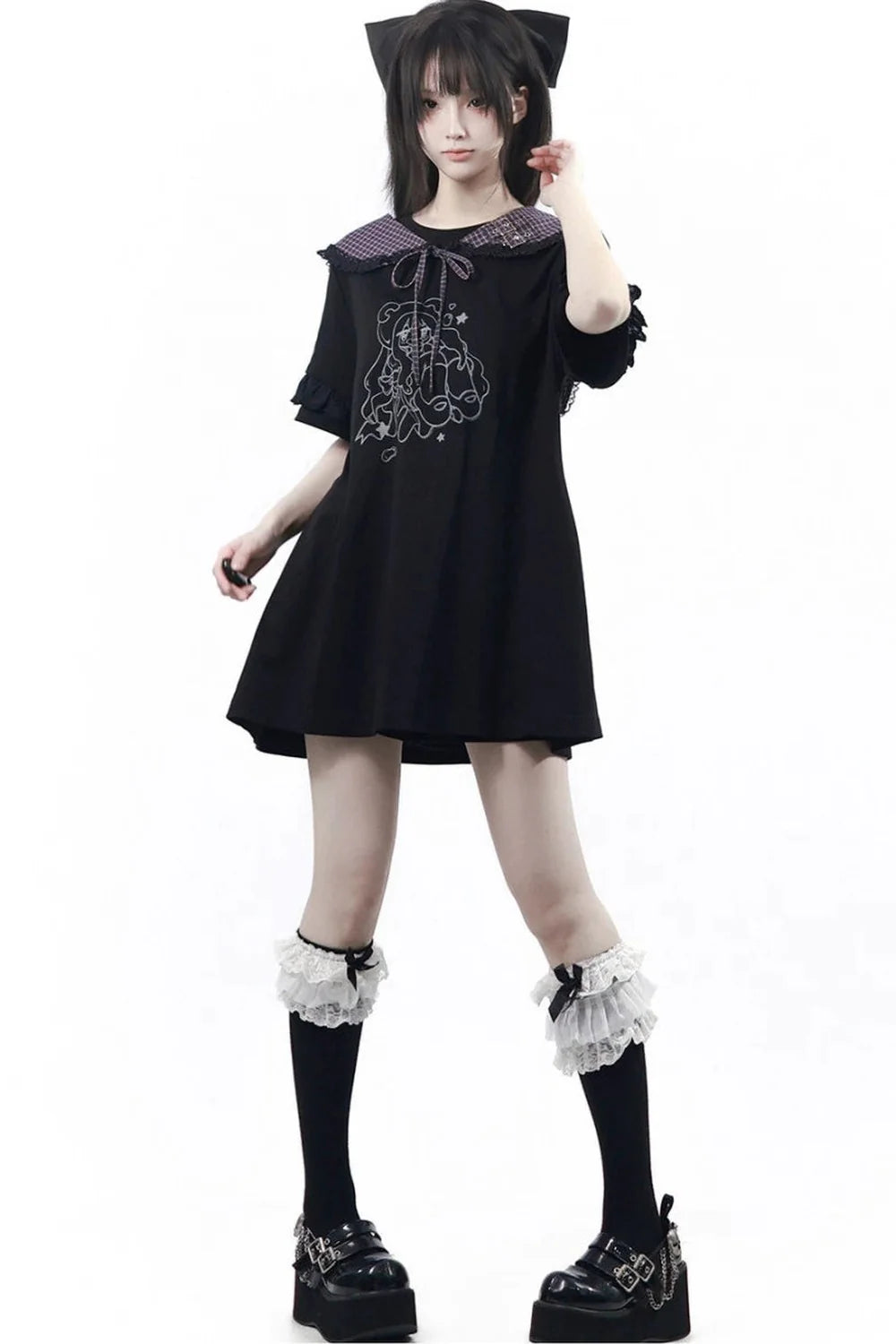 Grape Oolong T-shirt Dress + Accessories