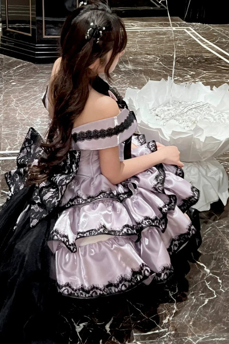 [pre-order] Romantic Purple Lace Dress + Accessories