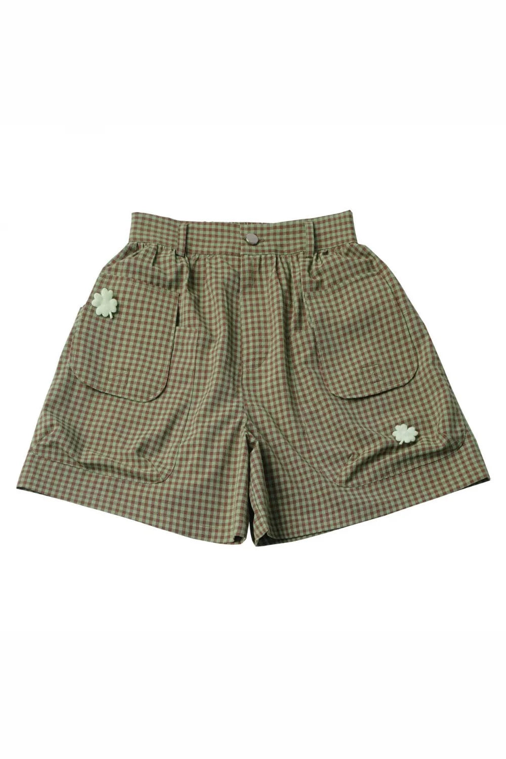 Lucky Clover Green Plaid Summer Set