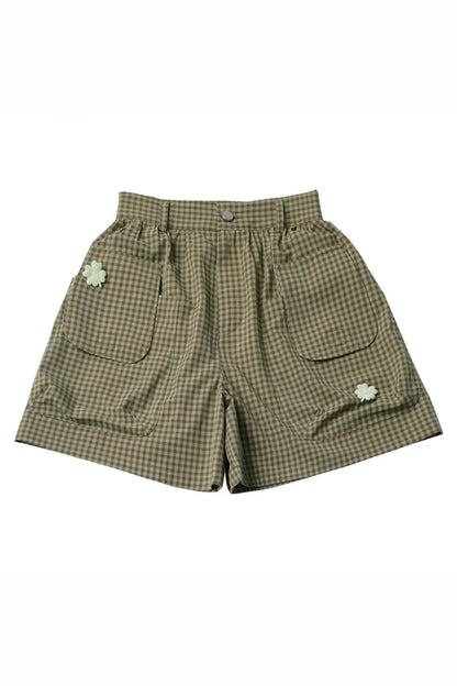 Lucky Clover Green Plaid Summer Set