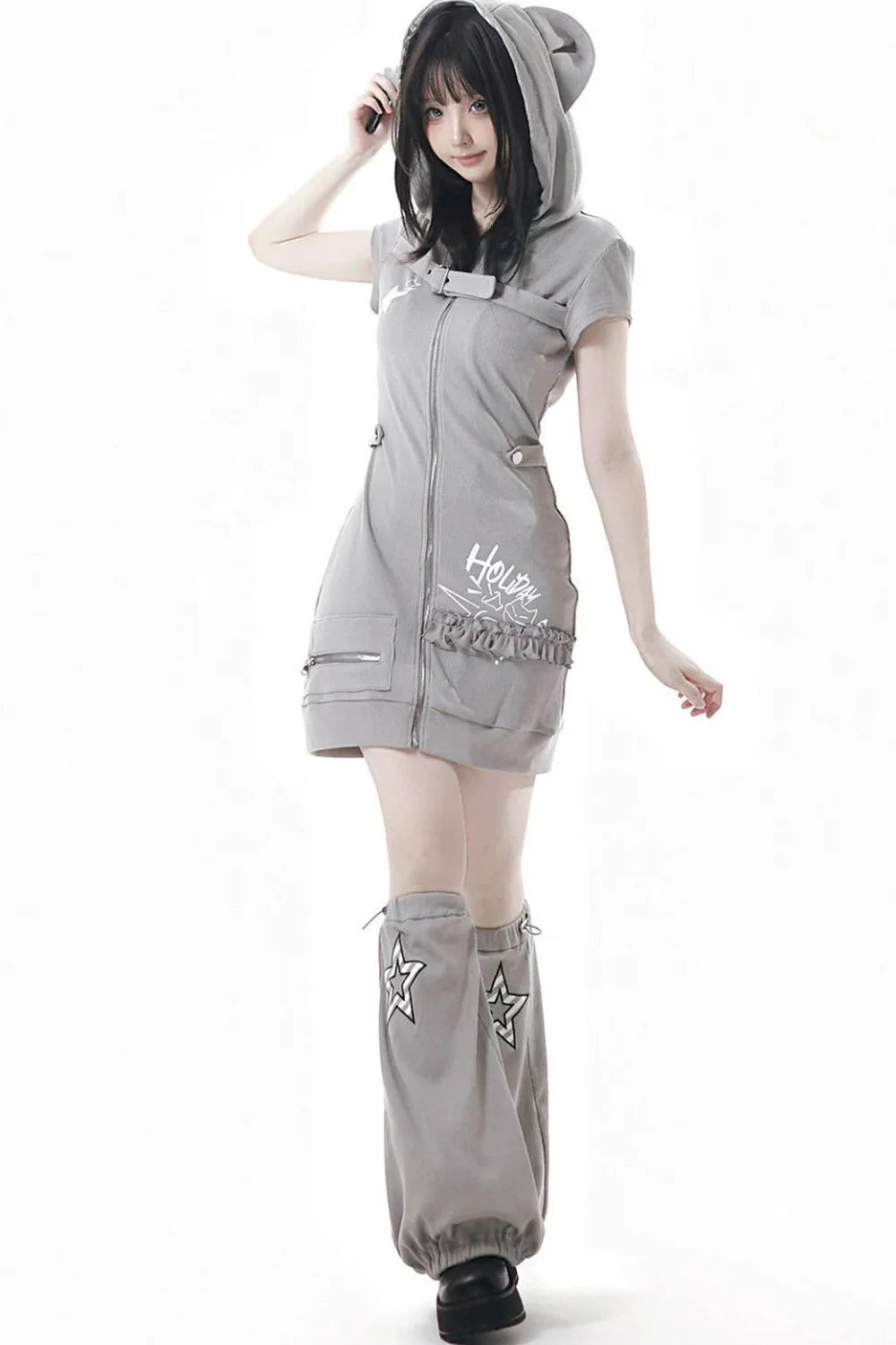 Koala Ribbed Summer Dress + Top + Skirt + Leg Warmers