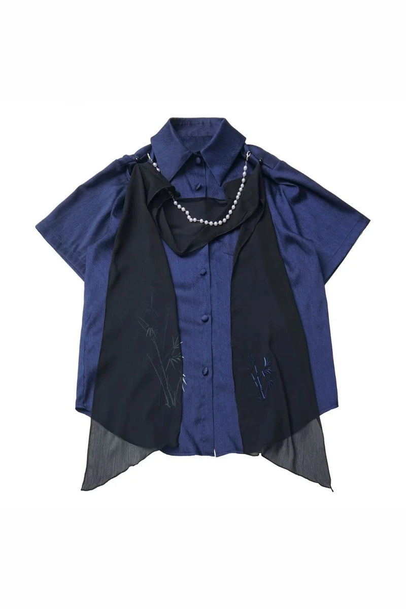 Subcultural Modern China Top + Pants + Off-shoulder Shirt + Skirt