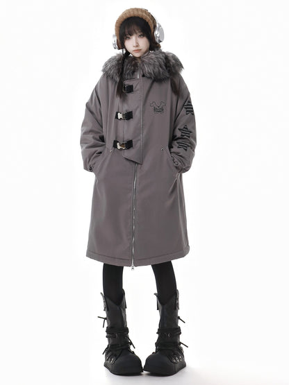 Gray Tone Shadow High End Star Cross Patch Buckle Coat Set