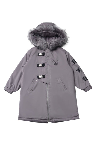 Gray Tone Shadow High End Star Cross Patch Buckle Coat Set