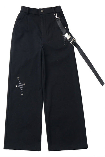 Gray Tone Shadow High End Star Cross Patch Buckle Coat Set