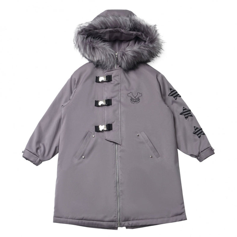 Gray Tone Shadow High End Star Cross Patch Buckle Coat Set