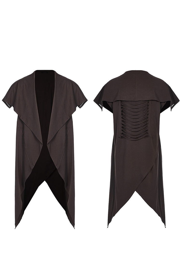 Spiked Hem Doomsday Irregular Steampunk Vest 2 Colors