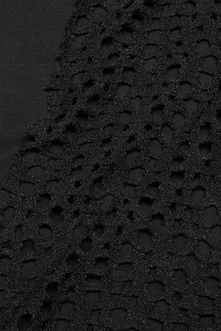 Black Lapel Collar Stitching Irregular Hem Webbing Buckle Steampunk Vest