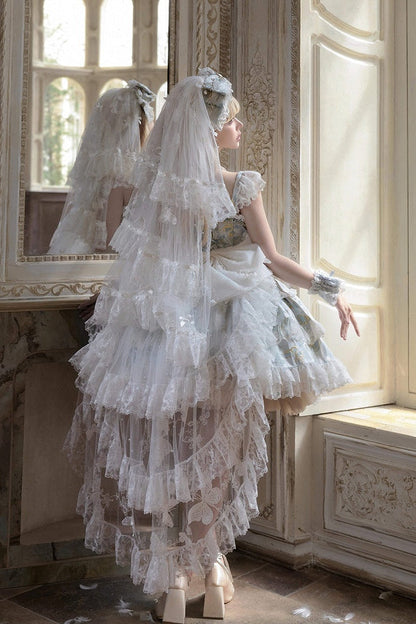 [pre-order Deadline: May 13] Blue/white/light Green Butterfly Fantasy Dress + Complete Set