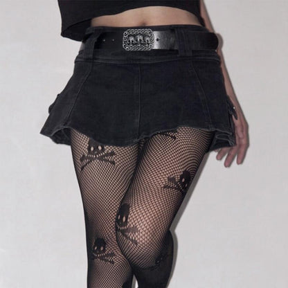 Denim Punk Miniskirt