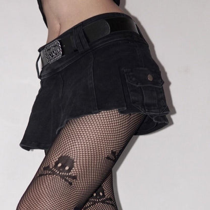 Denim Punk Miniskirt