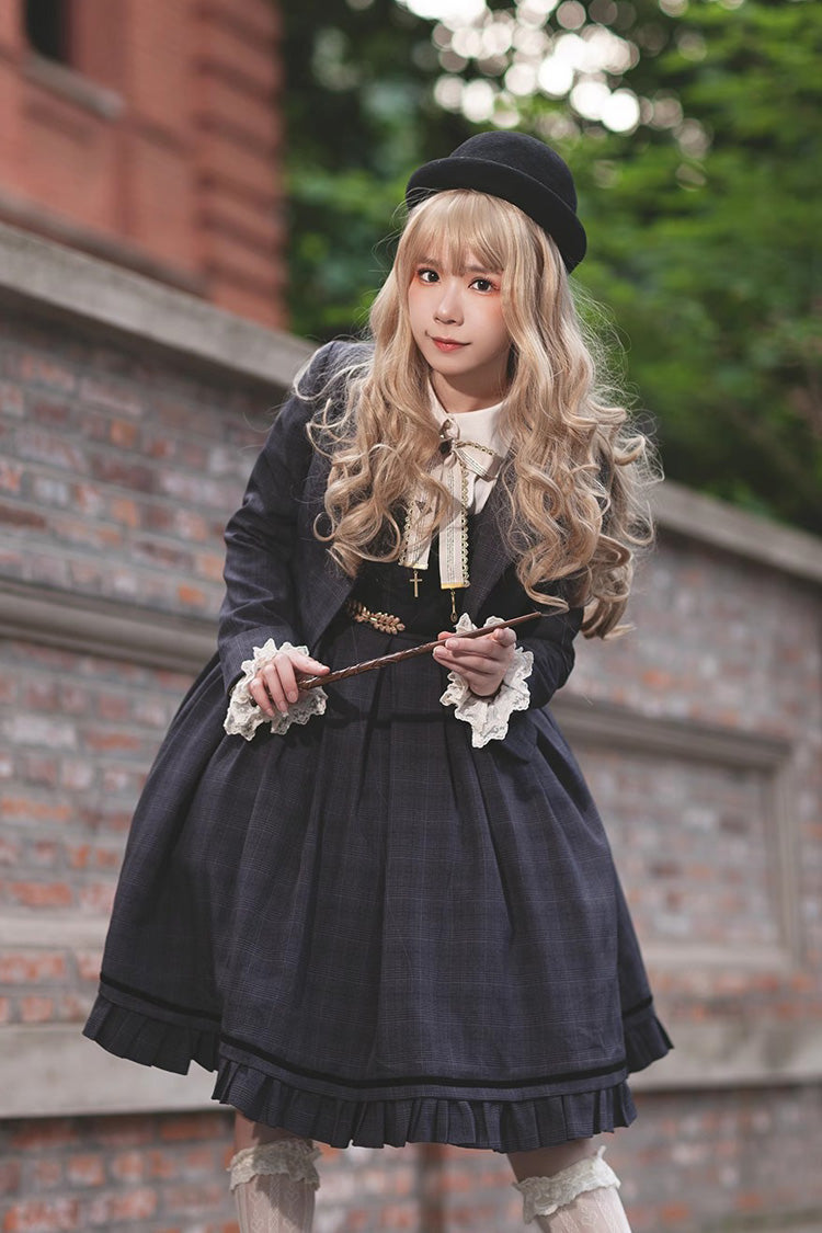 Princess Lost in the Fog Ruffle College Style Classic Lolita Jsk Dress 2 Colors